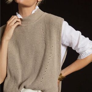 Pilcro Mock Neck Sleeveless Layering Sweater Vest